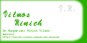 vilmos minich business card